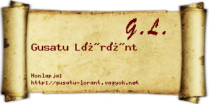 Gusatu Lóránt névjegykártya